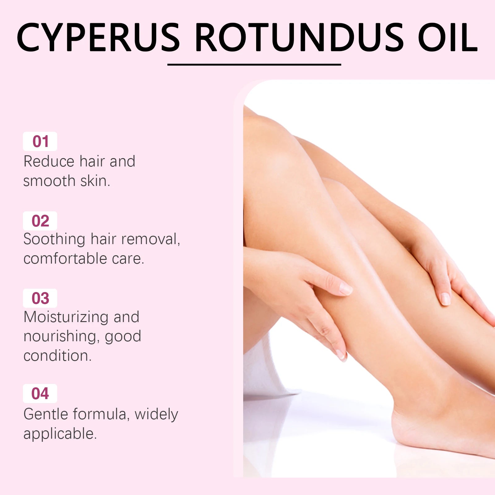 Cyperus Rotundus Oil Body Hair Remover Hydrating — Pink | KIMLUD