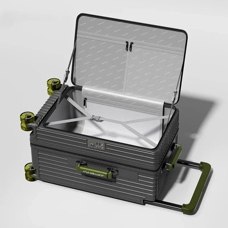20 24 28 Inch Side Opening Expandable Luggage Rolling Carry on Trolley Suitcase on Wheels