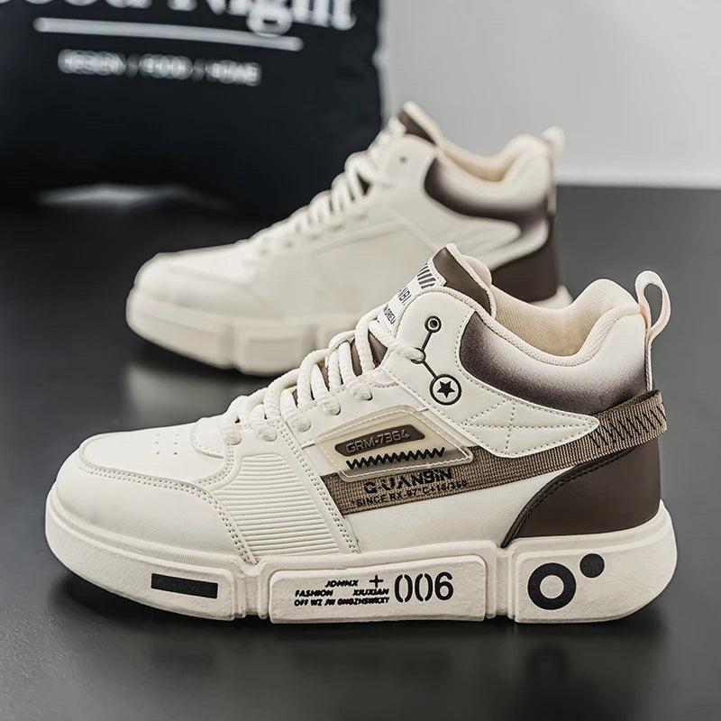 Sneakers Men Casual High Top Board Shoes Vulcanized Shoes Male Walking Sport Shoes Outdoor Sneakers Male Soft Sole Walking Shoes