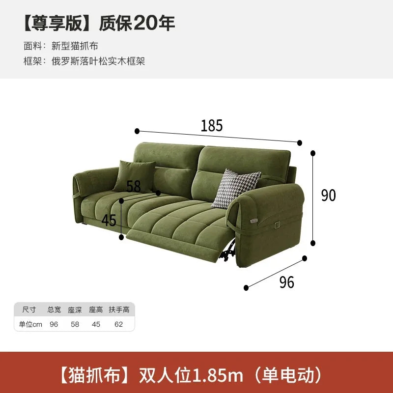 Nordic Modern Extendable Floor Sofas — Green | KIMLUD