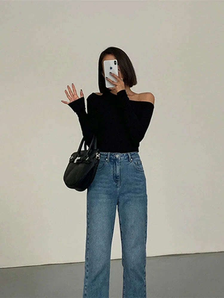 fashion-skew-collar-off-shoulder-long-sleeved-t-shirts-women-spring-new-solid-slim-fit-crop-top-sexy-hollow-out-tees-shirtskimludkimlud-35560440