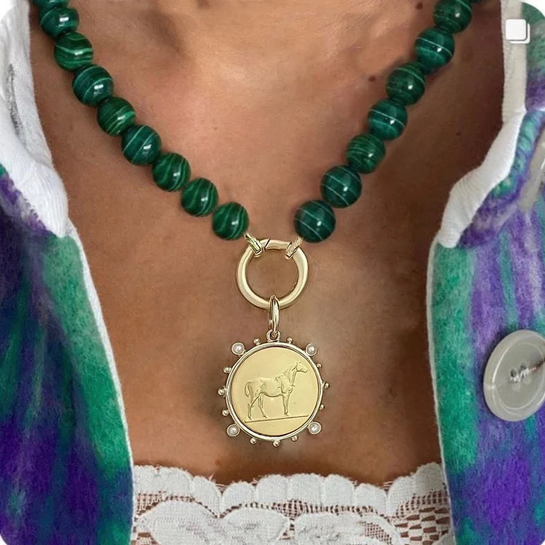 Copper Orla Coin Pendant Necklace — Copper | KIMLUD