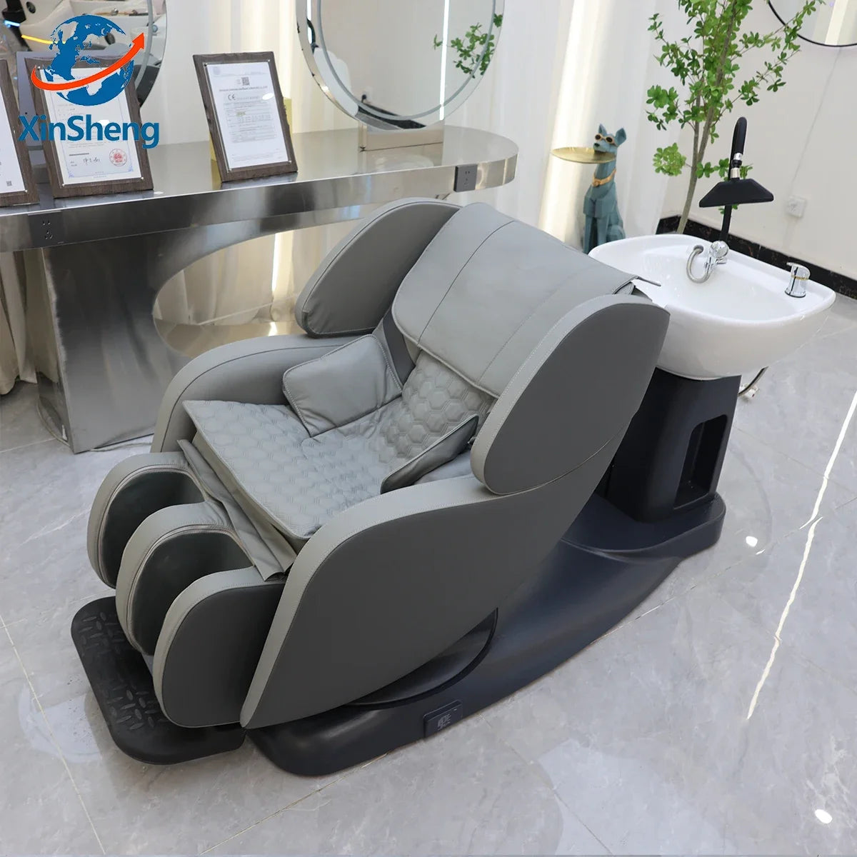 XinSheng Professional Rotating Shampoo Chair Hair Head SPA Chairs Headspa Salon Furniture Barber Chair Shampoo Bed Barber Beds
