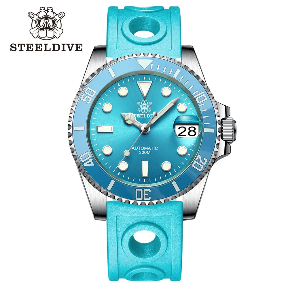 SD1953 New Arrival 2024 Purple Dial Turquoise Dial AR Coating Sapphire Glass 41mm Case 300M Waterproof Ceramic Bezel Dive Watch