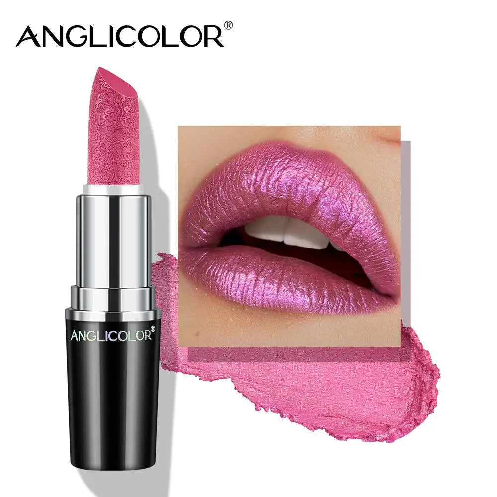 Pearlescent Lip Gloss Long-Lasting Hydrating — Rosy Pearlescent Pink | KIMLUD