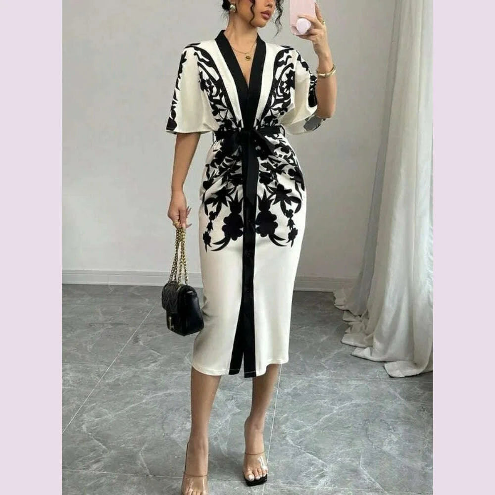 yeezzi-urban-elegant-women-flower-printed-tied-waist-party-evening-midi-dresses-2025-new-half-sleeves-v-neck-office-a-line-dress-kimlud-kimlud-33916363
