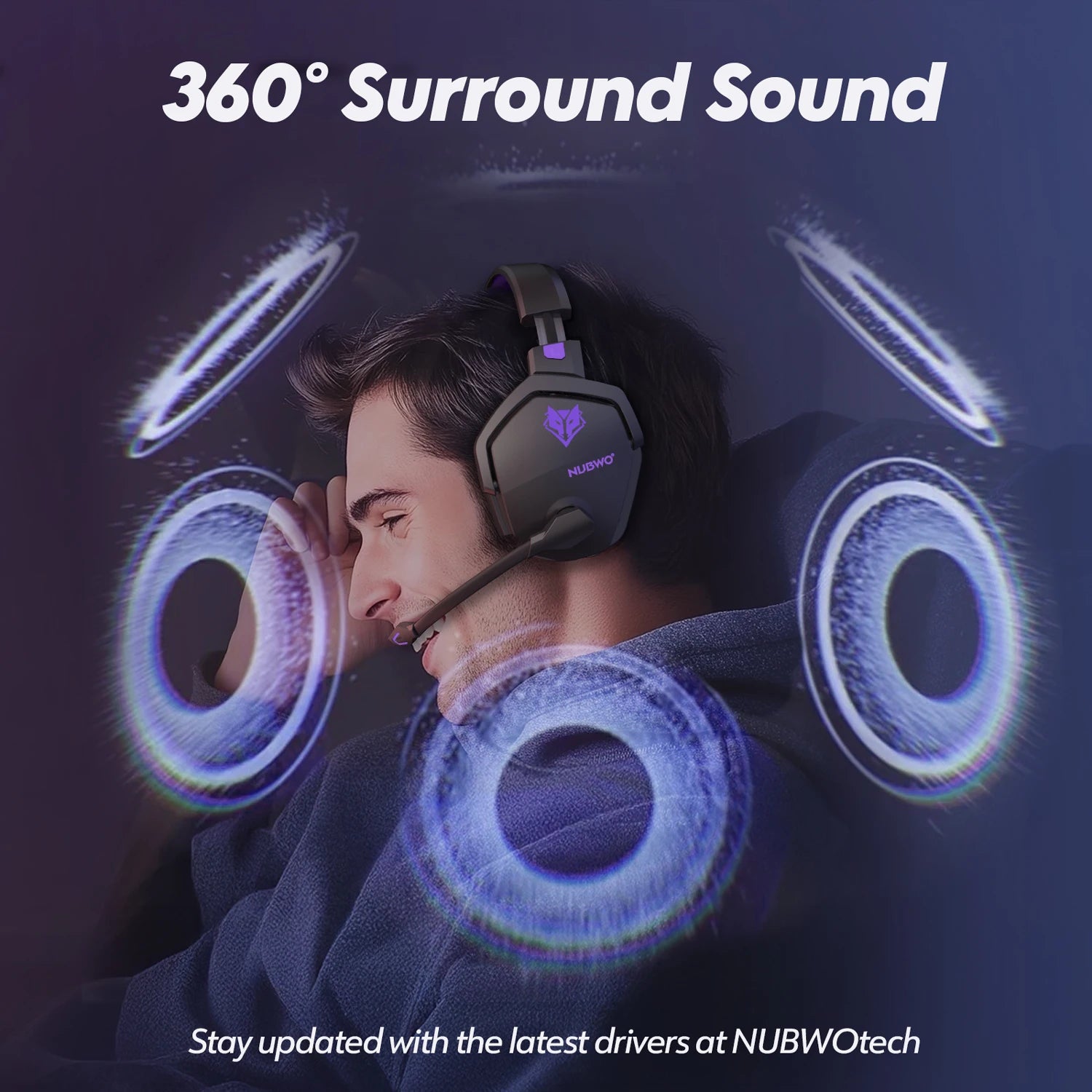 KIMLUD, NUBWO G06 Dual Wireless Headsets Gamer with Microphone for PS5, PS4, PC, Mobile, Switch, 2.4GHz Bluetooth 5.3 Gaming Headphones, KIMLUD Womens Clothes