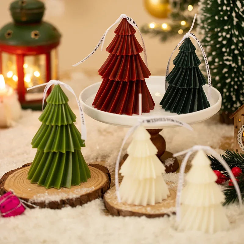 Christmas Tree Shape Candle Aromatherapy Candle Xmas Scented Candles Handmade Candles Gift Home Decor Creative Ins Candele