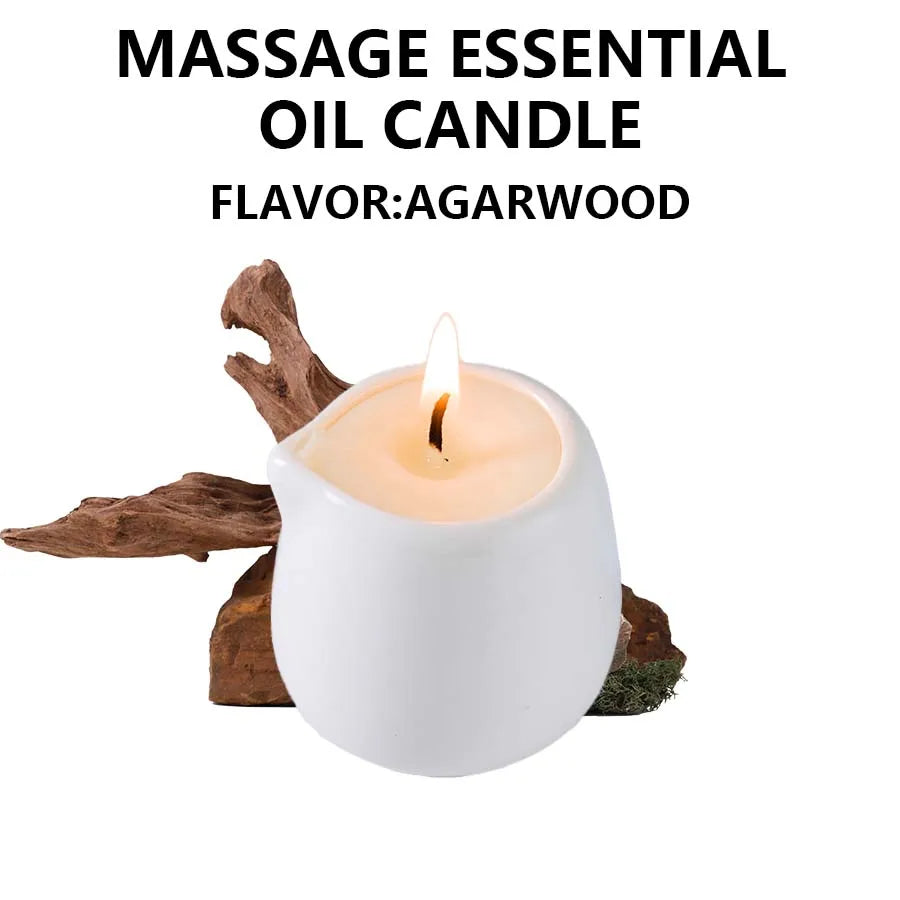 Coconut Wax Massage Candle Amber Vanilla — Amber-Gold | KIMLUD