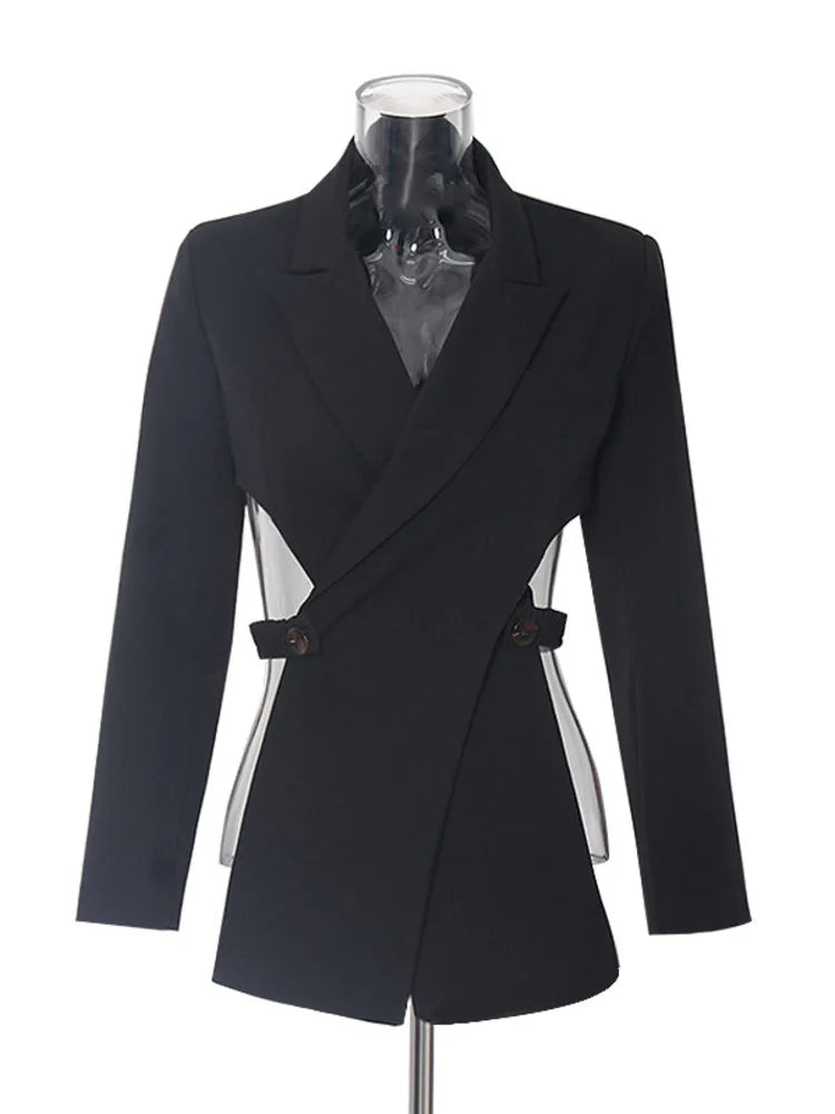 Blazer – Button Front Long Sleeve Regular Length – Cotton | KIMLUD