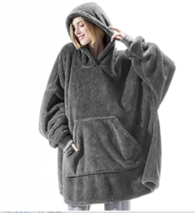 Hoodie Pajama Set – Long Sleeves With Pockets – Velvet | KIMLUD