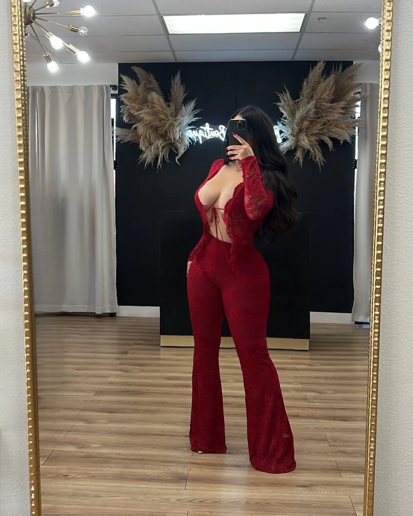 2026 Women's Set Long Sleeve Lace See Through Shirt + Long Pants Street Evening Sexy Two 2Piece Sets Outfits Tracksuit