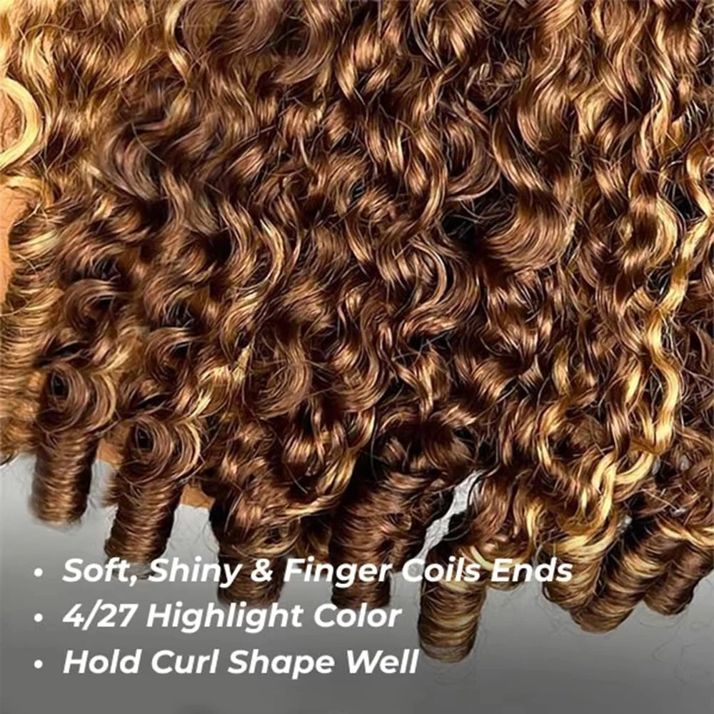 Remy Human Hair Half Wig 3-In-1 Glueless Clip-Ins — Ombre Highlight | KIMLUD