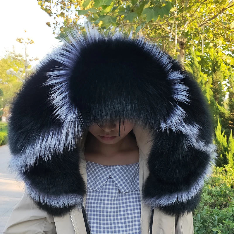 Fox Fur Collar – Hood Decor for Down Coats – Real Fox Fur | KIMLUD