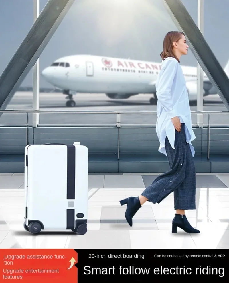 Suitcases Intelligent Electric Automatic Follow — Black | KIMLUD