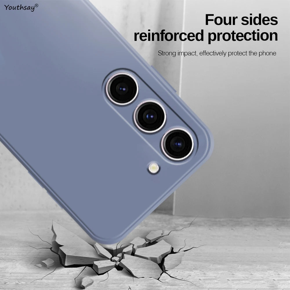 Liquid Silicone Phone Case Soft Original — Black | KIMLUD