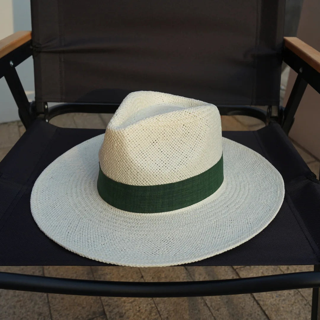 Panama Straw Fedora Hat Ribbon Band — White | KIMLUD
