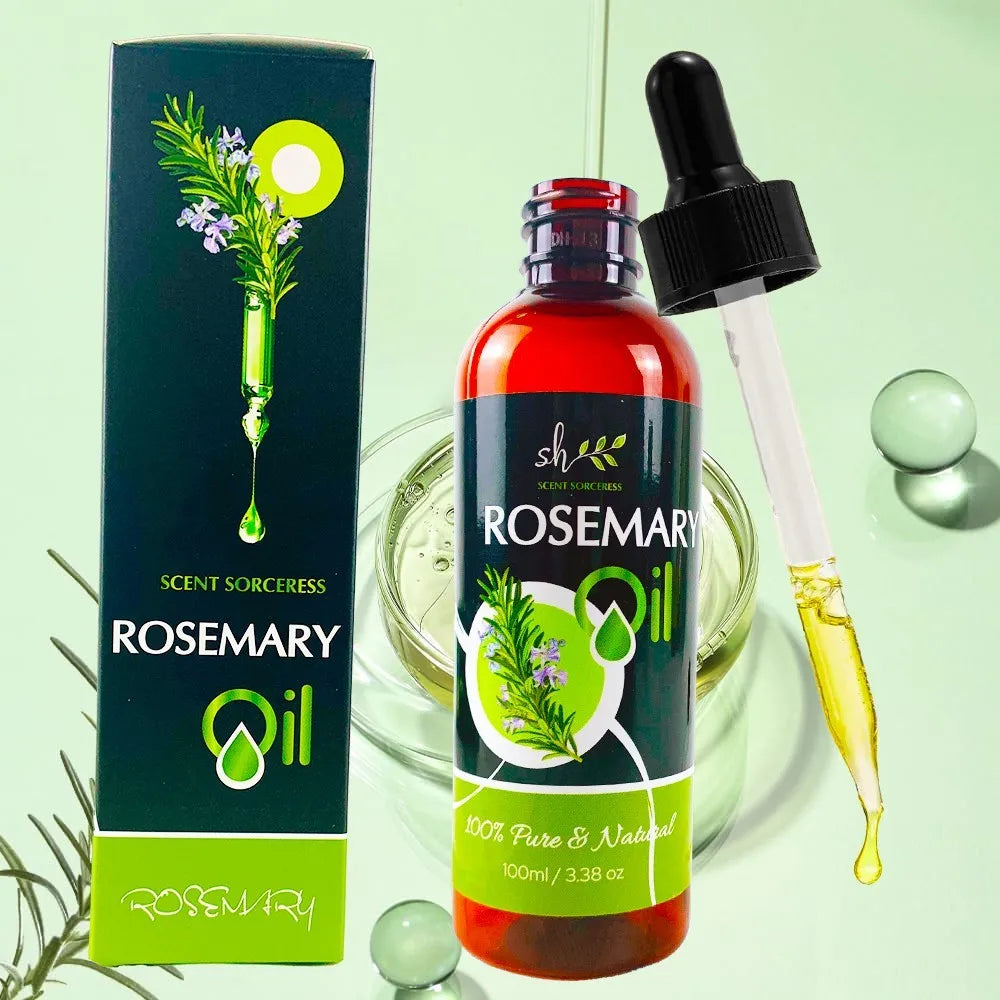 Rosemary Essential Oil – 100 ml Bottle – Glass Dropper | KIMLUD