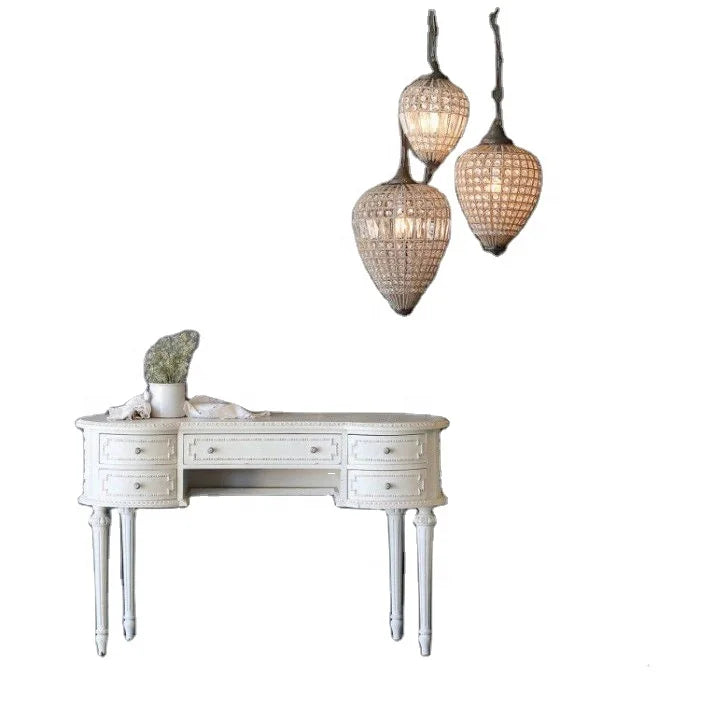 A French Fashion High-end Bedroom Vintage Wood Royal Solid Wood Dressing Table Custom Furniture