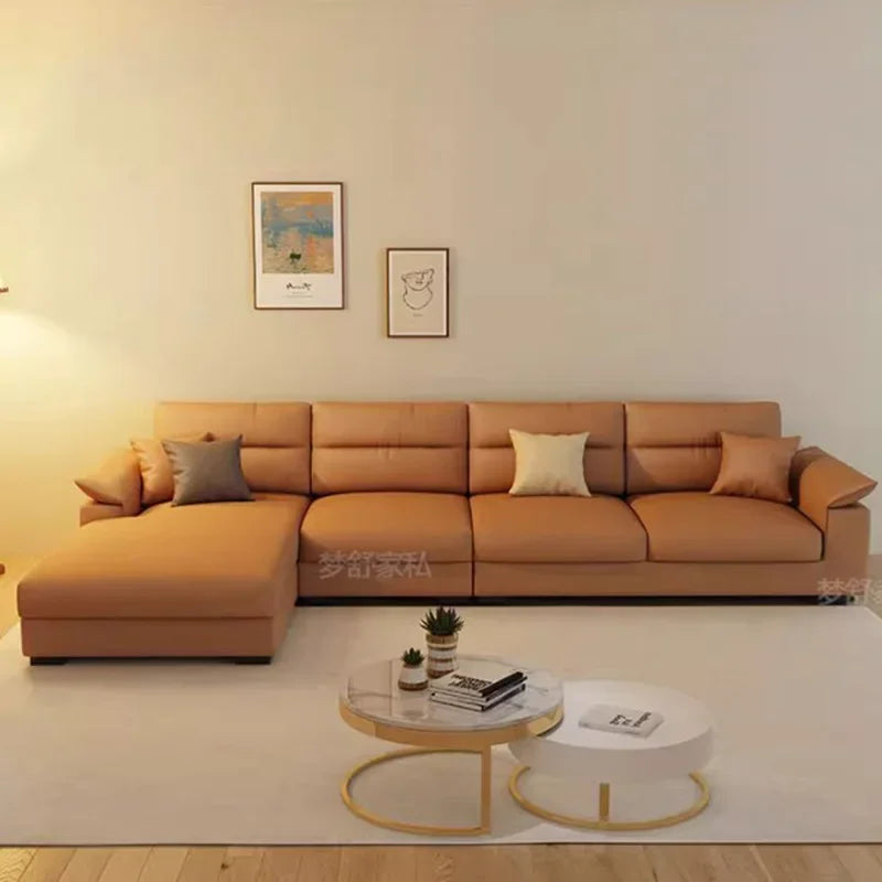 Nordic Waterproof Lounger Sofa Modern Minimalist — Ivory | KIMLUD