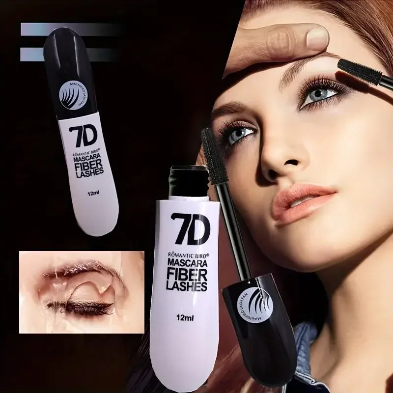 7D Fiber Mascara Set Waterproof Curling — Black | KIMLUD