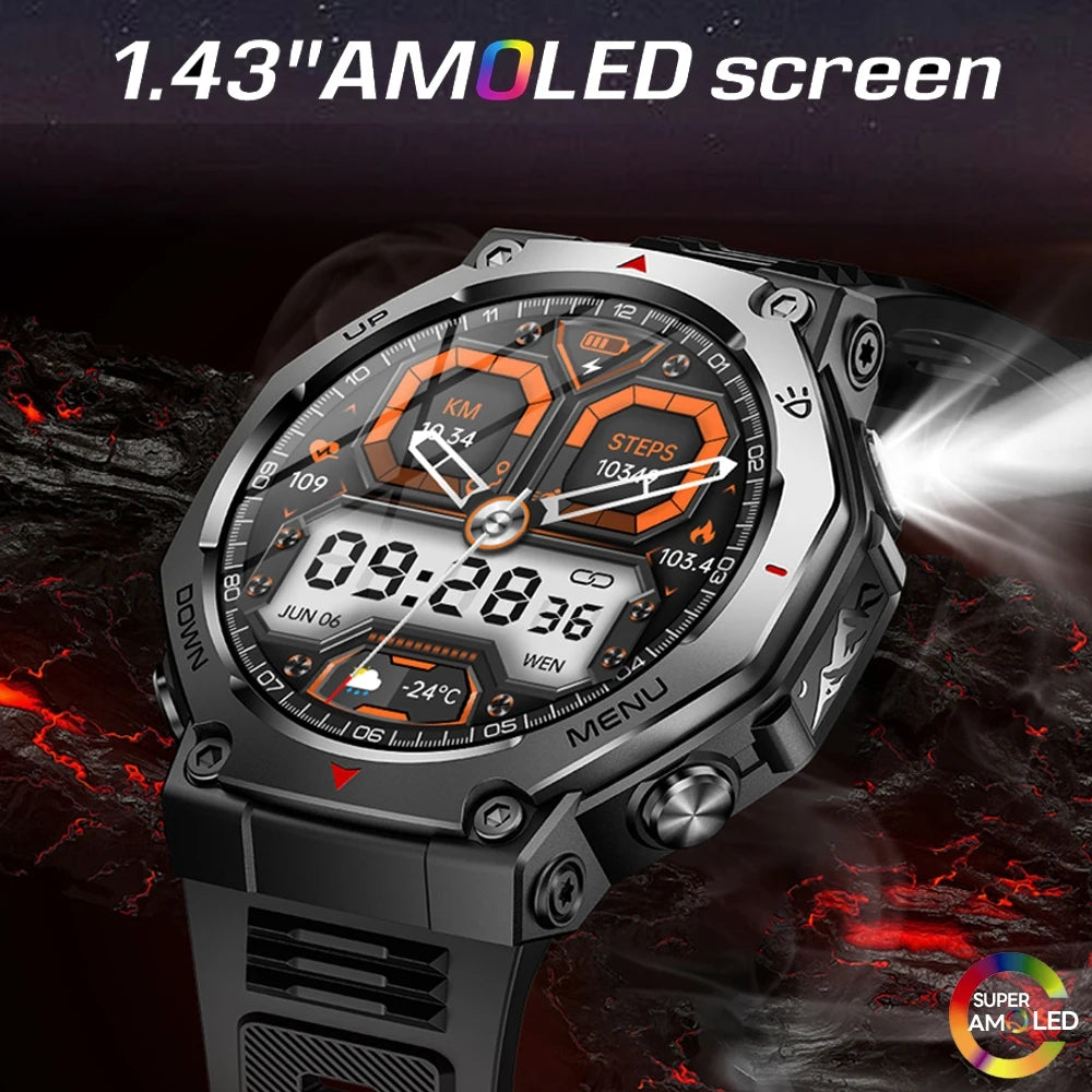 New For Huawei T-Rex 3 GPS Smart Watch 10ATM Waterproof 525mAh Battery Bluetooth Call Flashlight Military Sports Smartwatch Men
