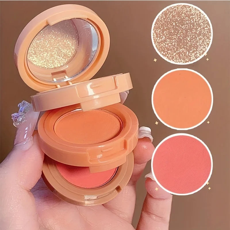 Matte And Pearlescent 3in1 Makeup Palette — Rose Petal Pink | KIMLUD