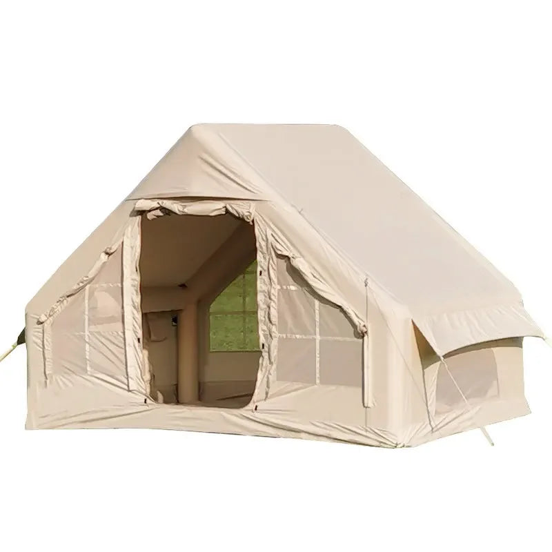 A Duct Pole Inflatable Camping Tent Foldable Luxury Cabin Modeling 5-8 People Party Picnic Family