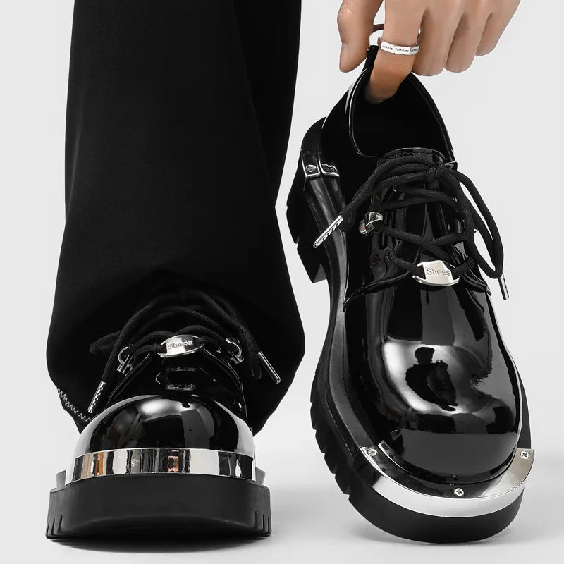 Derby Shoes – British Style Retro – PU Upper | KIMLUD