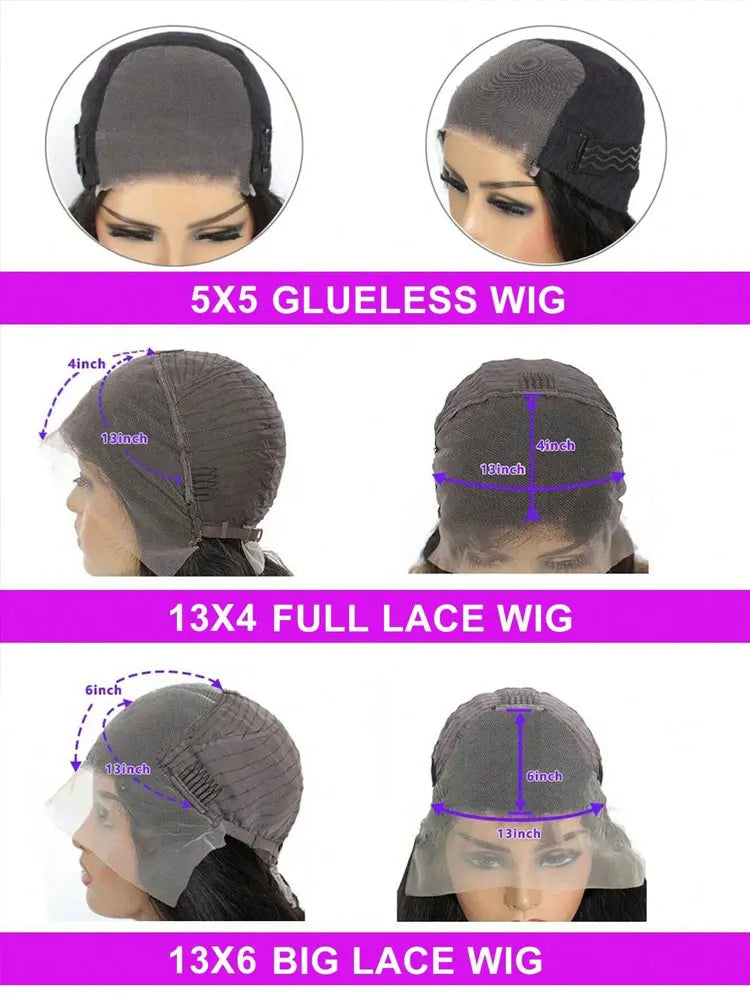 Lace Front Wig – 40-42 Inch – Brazilian Remy Human Hair – Transparent | KIMLUD