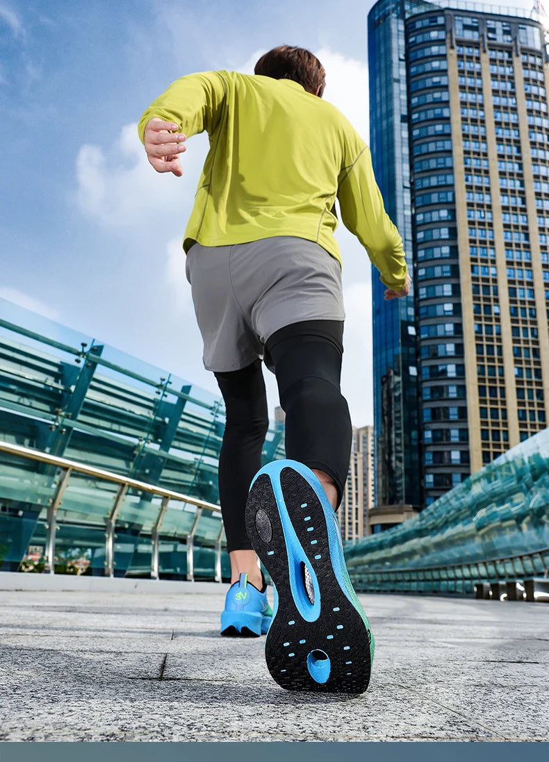 Men Sports Running Shoes Carbon Plate Marathon Breathable Lightweight Women's Comfortable Athletic Nonskid Walking Sneaker