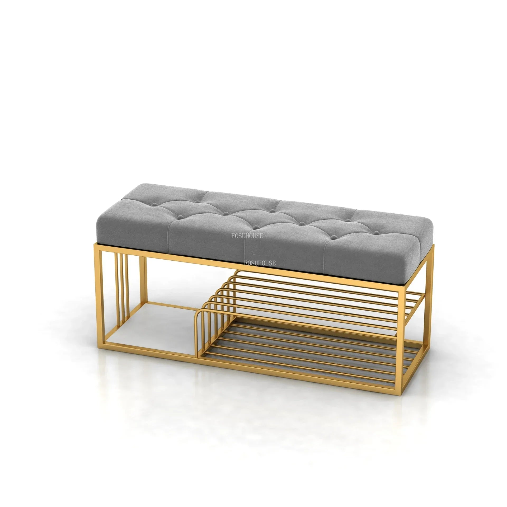 Door Ottomans Light Luxury Cushioned Bench Nordic Iron Art Shoe Changing Stools Modern Bed End Stool Home Living Room Furniture