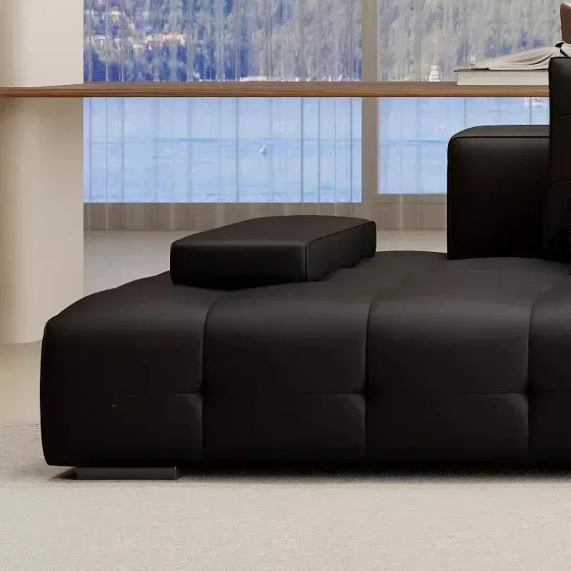 European Longer Sofa Luxury Leather Desig Lounge Living Room Sofa Modern Recliner Puffs Muebles Para El Hogar Couch Furniture