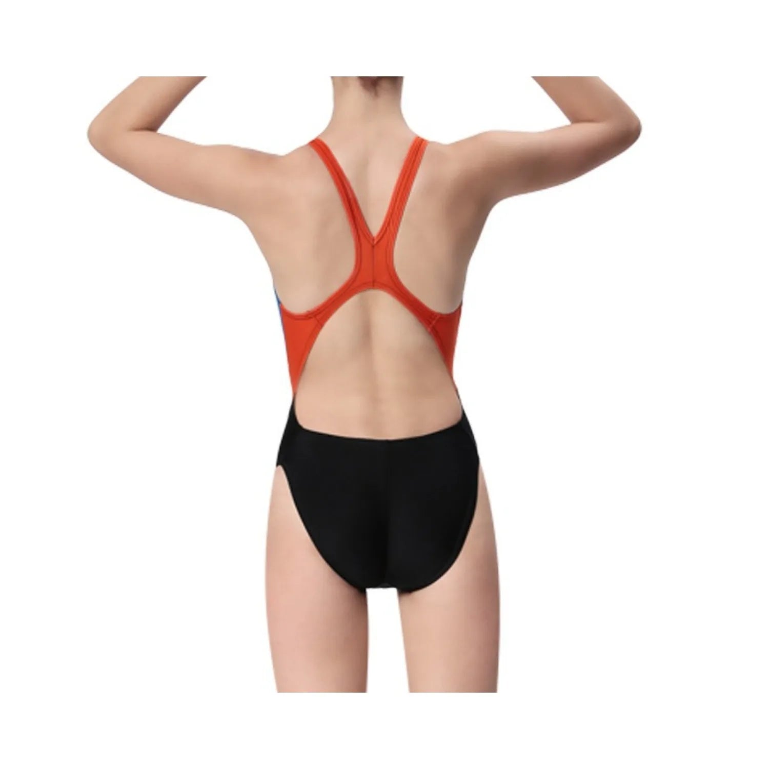 Polyester One-Piece Triangle High-Cut Quick-Dry Elite Race Swimsuit — Black | KIMLUD