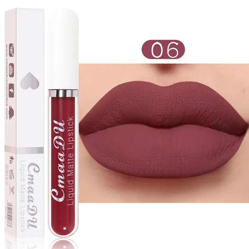 Velvet Liquid Lipstick - Waterproof Matte - Liquid Lipstick - Brown Nude | KIMLUD