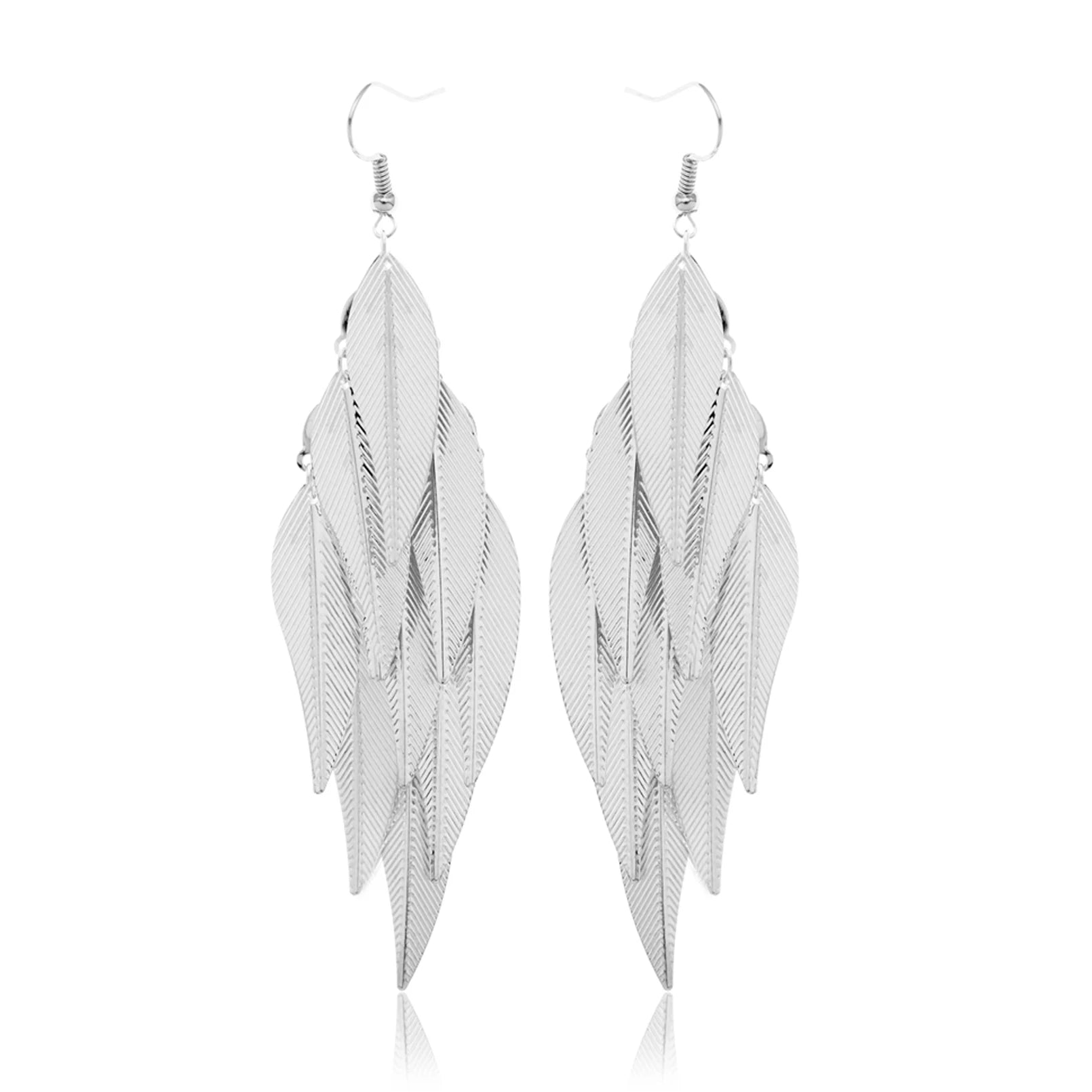 Metal Tribal Coins Hoop Earrings — Silver | KIMLUD