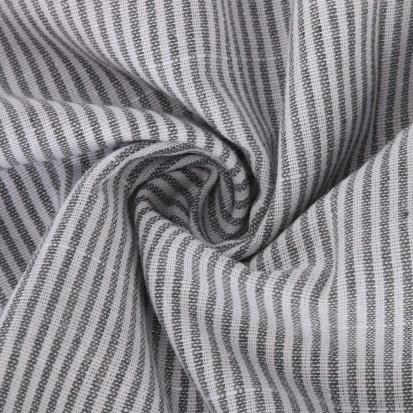 Cotton Maxi Dress Striped — Red and White | KIMLUD