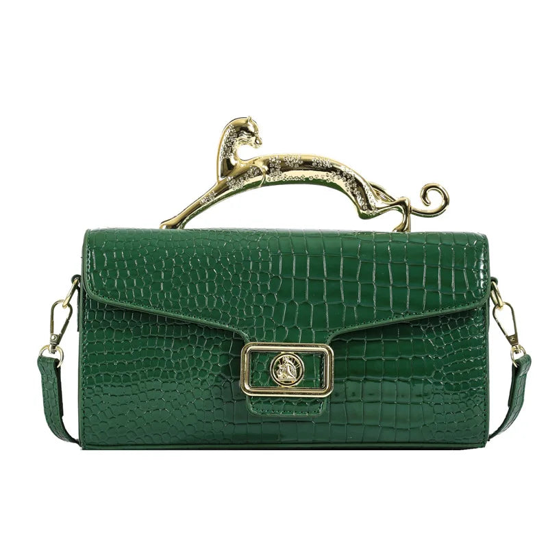 PU Crossbody Shell Bag With Lock And Architectural Silhouette For Downtown Luxury — Black | KIMLUD