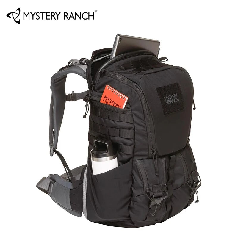 Rugged Backpack Nylon Mountaineering Travel — Black | KIMLUD