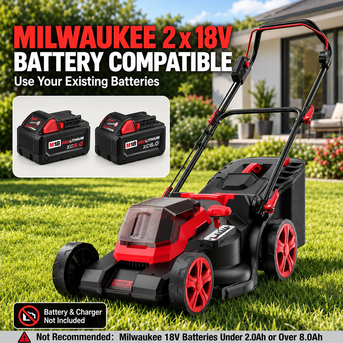 Lawn Mower – Cordless 40V – Brushless Motor – 2-in-1 Mulching | KIMLUD