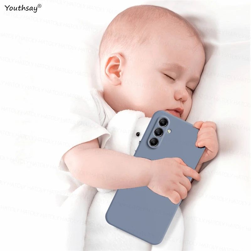 Liquid Silicone Phone Case Soft Original — Black | KIMLUD