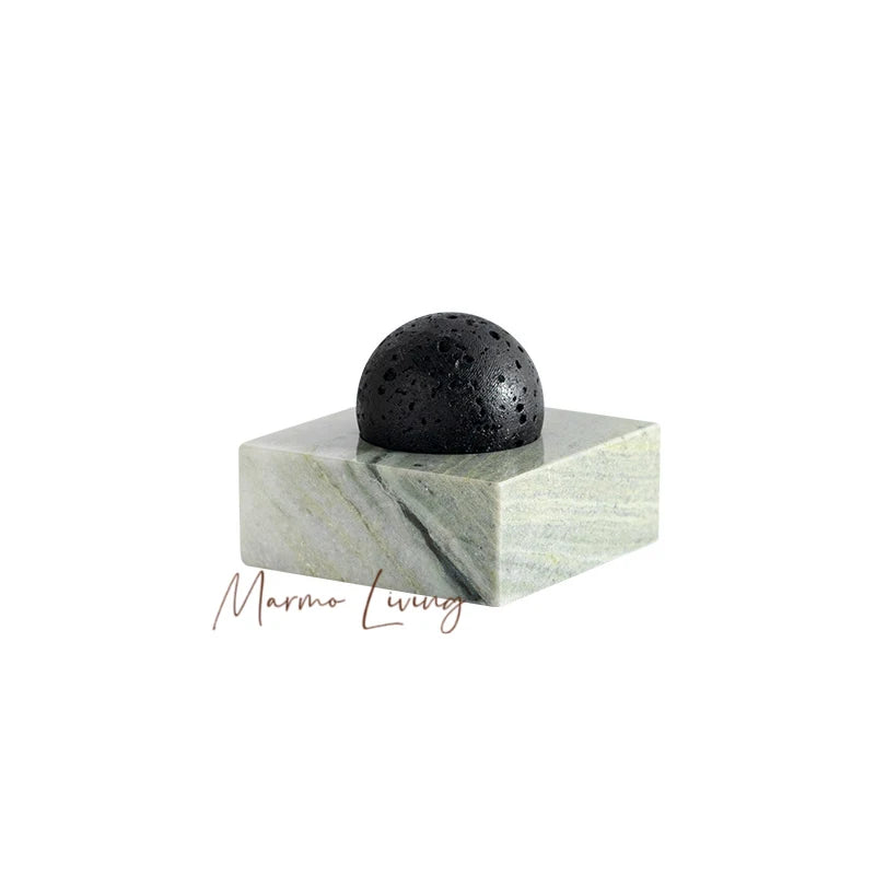 Marble Base Lava Rock Diffuser — Emerald Green | KIMLUD