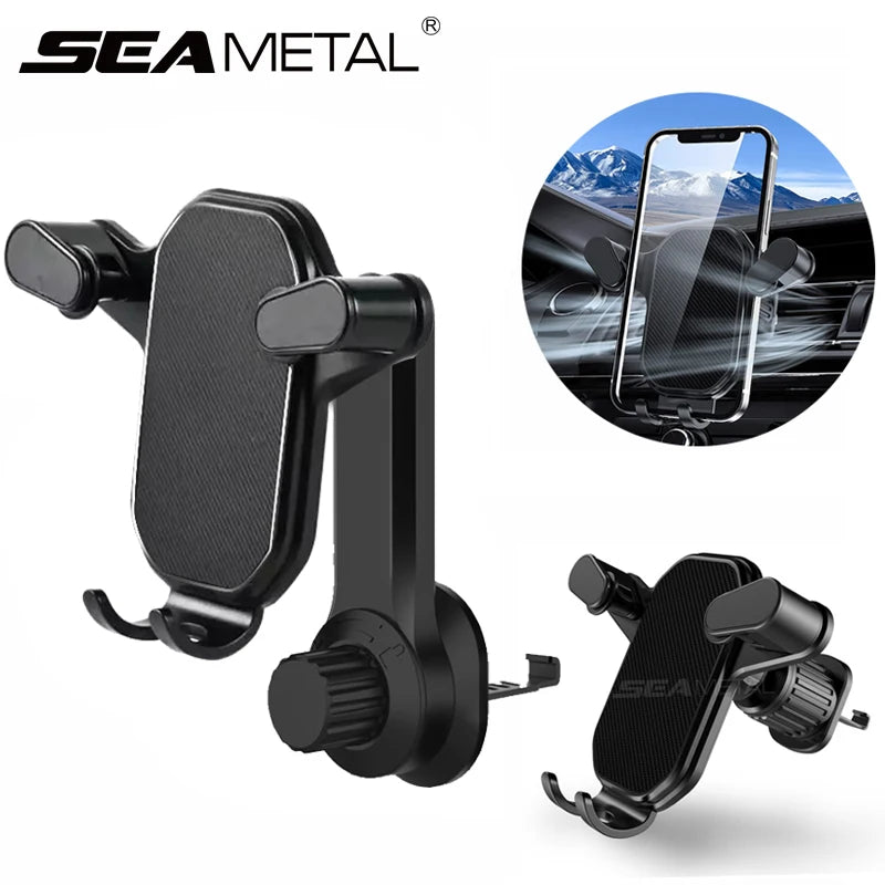 Car Phone Holder – 360-Degree Rotation – Black | KIMLUD