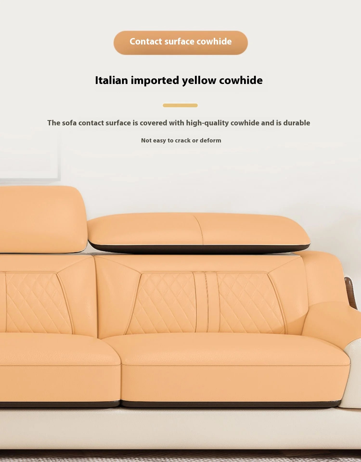 Genuine Italian Leather Sofa L-Shaped With Cup Holders USB Bluetooth — Light Gray | KIMLUD