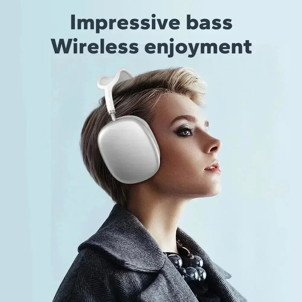 ABS Wireless Headset With Mic And ANC — Icy Blue | KIMLUD