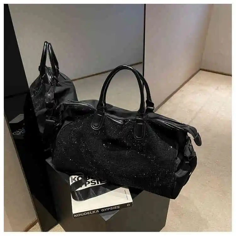 Bags & Handbags Rhinestone Travel Bag Polyester Crossbody — Crystal | KIMLUD