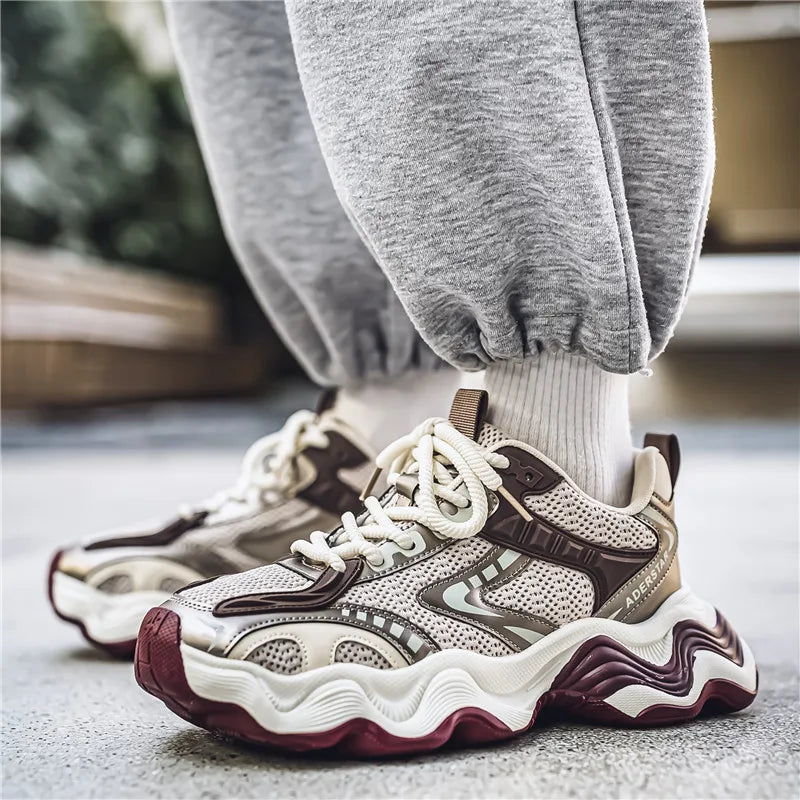 Chunky Sneakers – Breathable Lightweight – PVC Outsole – Men | KIMLUD