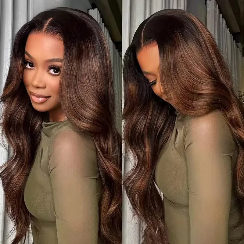 Lace Front Wig – HD Lace Front – Remy Hair – Chocolate Brown | KIMLUD