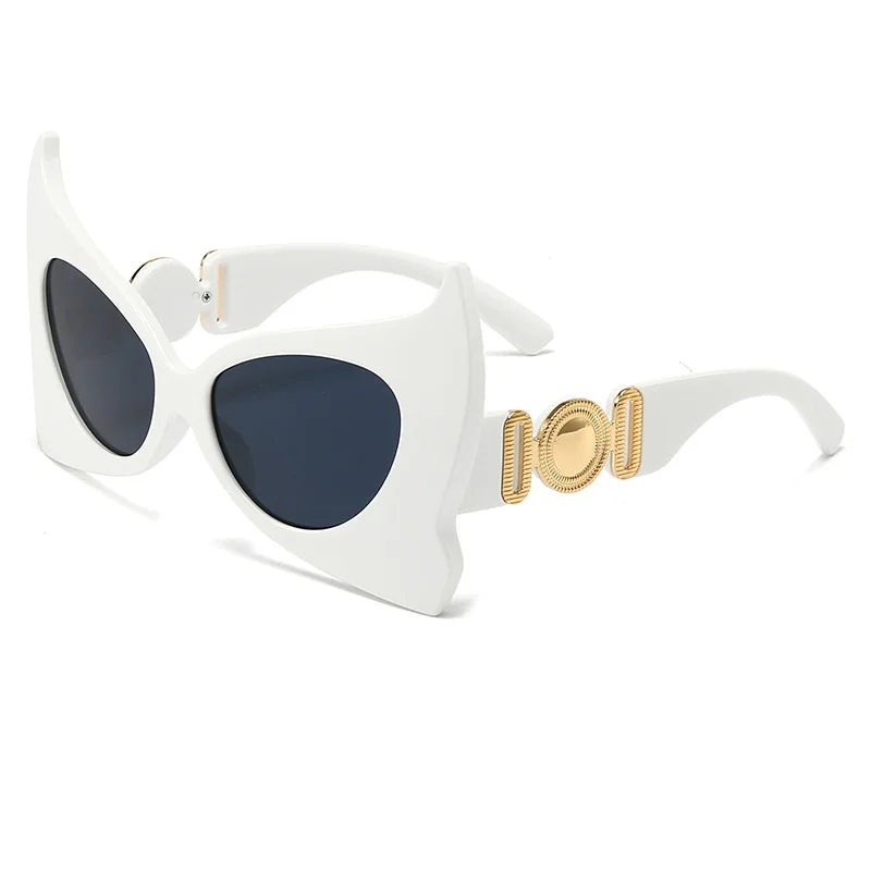 Oversized Tortoiseshell Cat Eye Sunglasses — Orange | KIMLUD