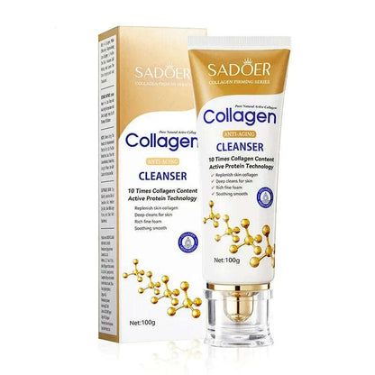 KIMLUD, SADOER Collagen Facial Cleanser skincare Firming Moisturizing Face Cleansing Face Wash Foam Cleanser Skin Care Products, KIMLUD Womens Clothes